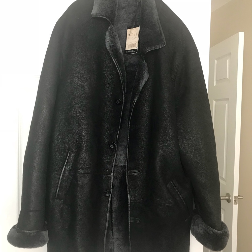 Sheep skin leather Men’s winter coat